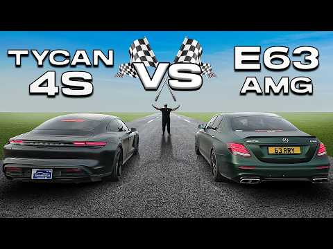 Mercedes E63 AMG Vs Porsche Taycan 4S | Drag Race | PakWheels