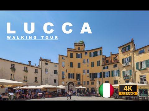🇮🇹 The medieval Italian city of Lucca. Walking Tour 4k 60P