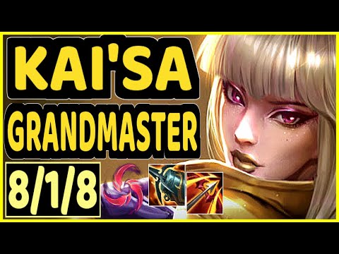STIXXAY (KAI'SA) - 8/1/8 KDA BOTTOM ADC GAMEPLAY - NA Ranked GRANDMASTER
