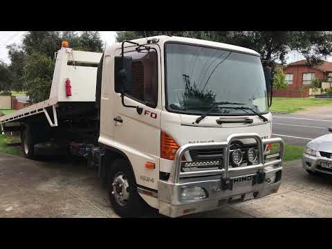 Hino FD1024 with a EKOBOL full remote TILTSLIDE Tray