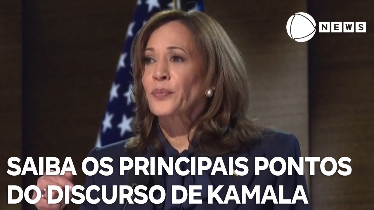 Saiba os principais pontos do discurso de Kamala Harris na Convenção Nacional Democrata