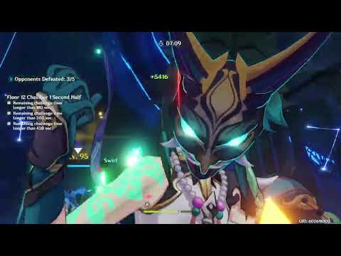 C0 Xiao SOLOs double hydro herald (2 star) - Genshin Abyss 3.5 12 -1-2