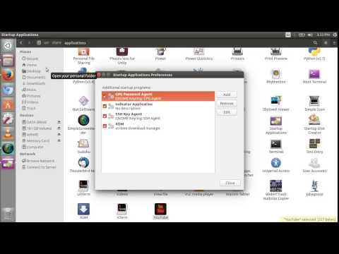 how to set any application to load on startup on ubuntu or any other linux system