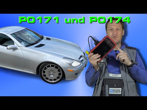Mercedes SLK P0171 und P0174 Diagnosevideo mit dem Launch 129evo (Mercedescode 0745 und 0749)