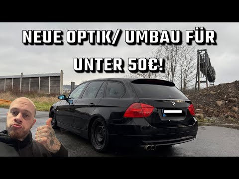 Bmw e91 Low Budget Winterauto Optik Umbau für unter 50€! Auspuff Dachrelling Scheibenwischer cleanen