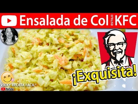 Cómo hacer ENSALADA DE COL Estilo KFC | #VickyRecetaFacil Video
