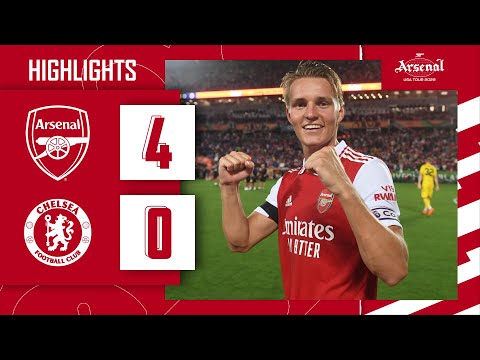 HIGHLIGHTS | Arsenal vs Chelsea (4-0) | Gabriel Jesus, Odegaard, Saka, Lokonga | USA 2022