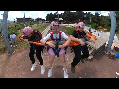 Öykü and Friends Ride The Giant Swing / Funny Video