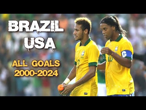 All Brazil Goals Since 2000. Brazil x United States (2000-2024)