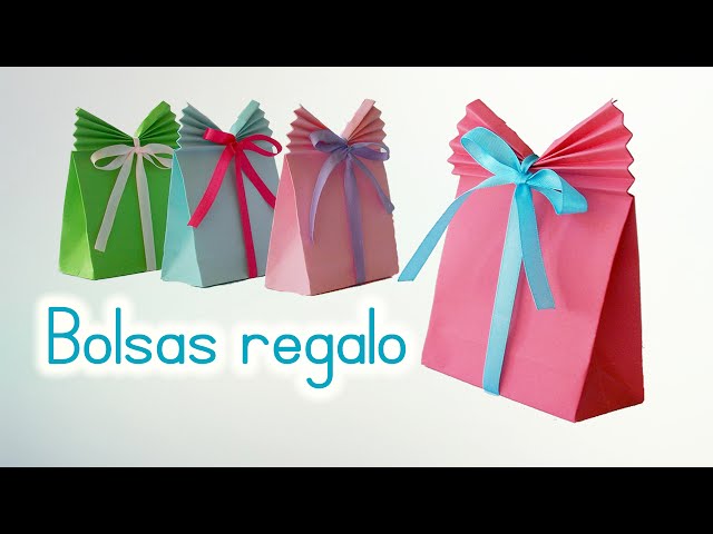 Vídeo relacionado con ROCKING GIFTS Bolsa de Papel Mediana para Embalaje Fácil de Regalos de Sant Jordi con Etiqueta para Nombre 18x10x23 cm