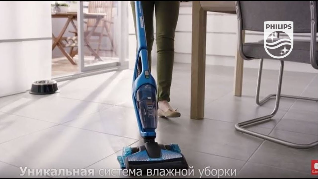 Пылесос моющий Philips PowerPro Aqua FC6404/01 черный/бирюзовый