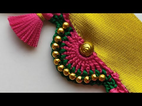 ಸೀರೆ ಕುಚ್ಚು# 206.#new  #bridalareekuchu #roundbead  #withbead  .learn #withme jaya