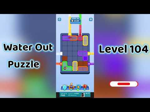 Water Out Puzzle Level 104 Walkthrough 💧 | Step-by-Step Guide | Mini Boss