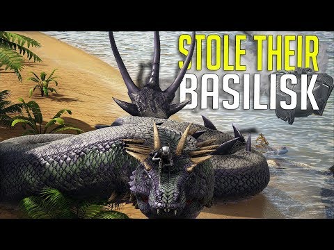 USING THE ENEMIES CRYOPOD BASILISK!! RAID! OFFICAL SMALL TRIBES PVP S3 Ep12 | ARK: Survival Evolved