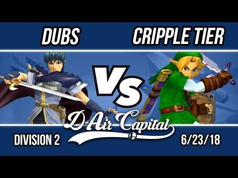 D-Air Capital 6 - Dubs (Marth) Vs. Cripple Tier (Link) - Division 2