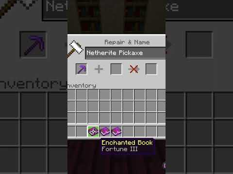 Best Pickaxe Enchantments in Minecraft 1.19 #shorts