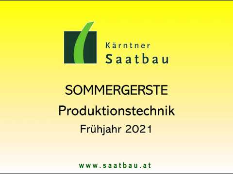 Sommergerste Produktionstechnik