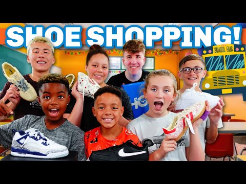 Shoe Shopping For 10 Kids! | Back to School!