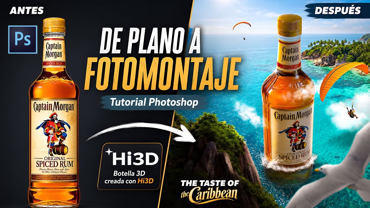 🤯 🔥 Así Convertí un Recurso 3D de Hi3D en este Fotomontaje de Photoshop