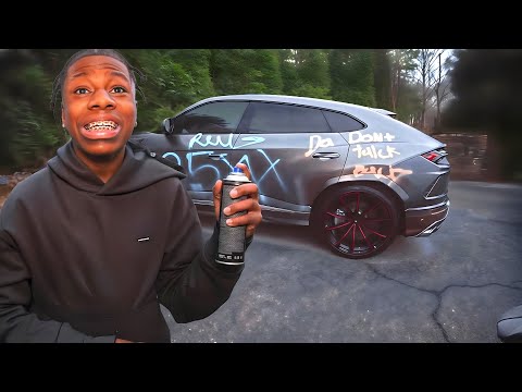 I SPRAY PAINTED RAY'S NEW LAMBORGHINI URUS!
