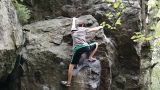 Video thumbnail of Rychlý Úprk, 7C+. Modřín