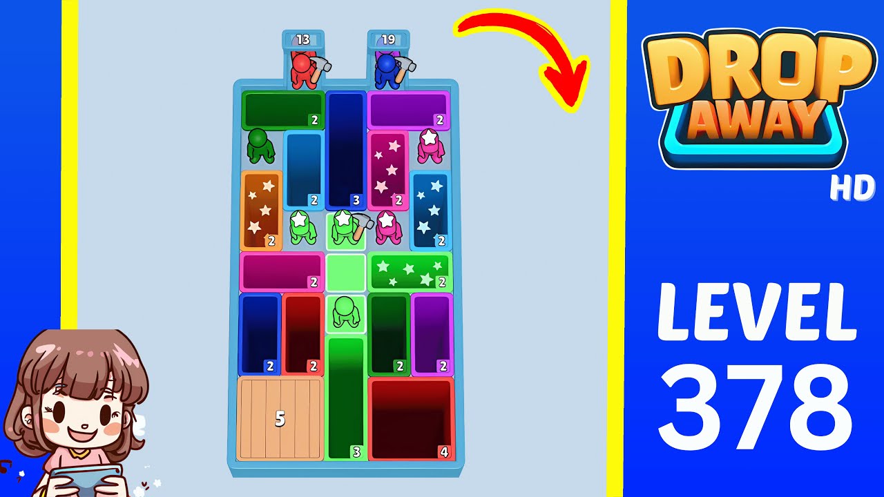 Drop Away Level 378 Walkthrough Solution