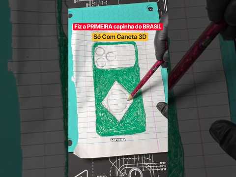Fiz uma capinha de celular com caneta 3D #entretenimento #tecnologia #caneta3d #dicas #celular