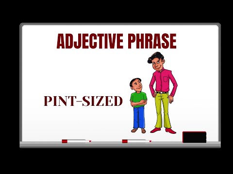 Pint-Sized Adjective Phrase (167) Three Meanings - Origin- English Tutor Nick P - Animated