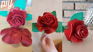 #DIY, #diyrose How to make Foam Rose, Easy&Beautiful /Wie man Schaumrose macht, einfach und schön