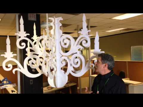 Making paper chandeliers