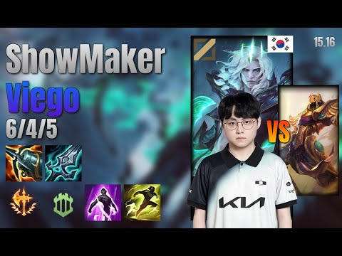 ShowMaker Mid Viego vs Azir lol KR solo rank Full Game 15.16 | 쇼메이커 비에고 vs 아지르
