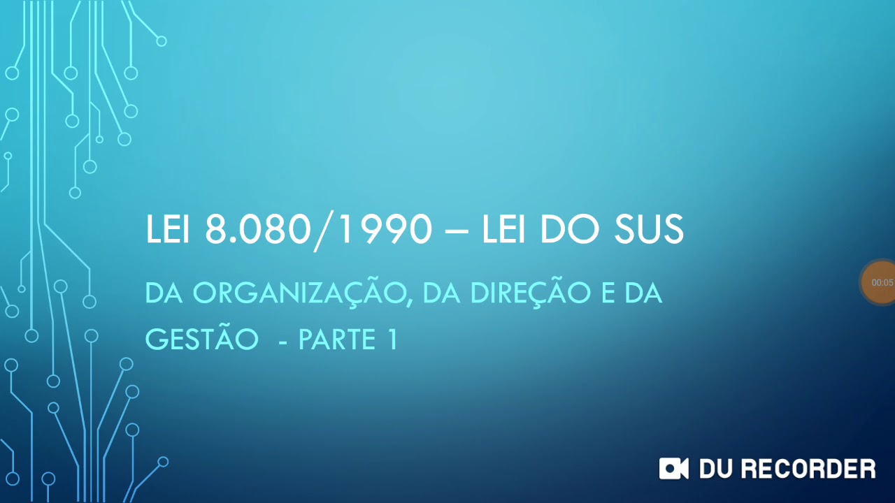 Lei 8.080/1990 - Lei do SUS - parte 4 - da Organização, da Direção e da Gestão