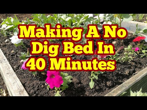 Making A 1X1 Meter No Dig Bed In 40 Minutes / Using Charles Dowding's Method