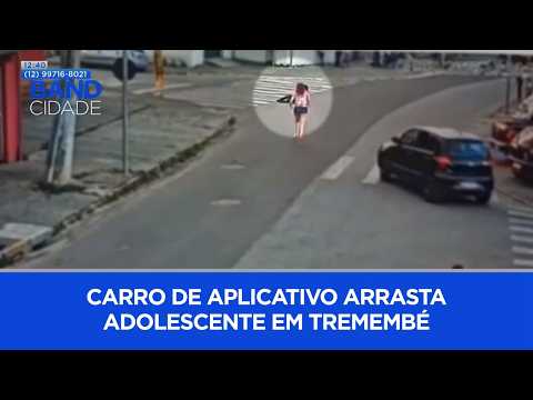 Carro de aplicativo arrasta adolescente em Tremembé | BAND CIDADE 1ª EDIÇÃO