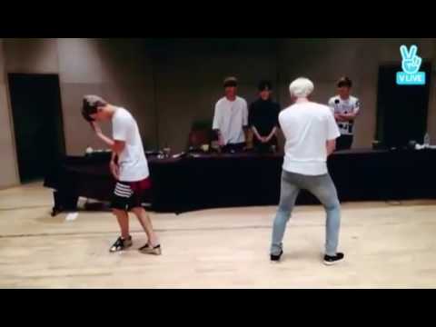 [CUT] 160619 Hoon and Kiseop Dancing to Stalker Without Music