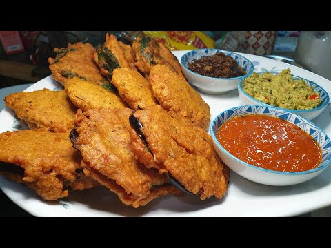 How to Make Saheena, Kachourie and Baiganee Served with Spicy Mango Chutney | Trinidad & Tobago 🇹🇹