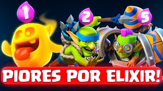 PIORES Cartas por CUSTO de Elixir (Dezembro 2025) - Deck Guide by Allan Franzotti
