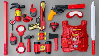 Found Action Grabbing some guns toys potato chips & Equipments - Spider Figure, Mask,Guns from all