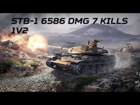 WoT Blitz | STB-1 | 6586 DMG 7 KILLS | 1v2 (TOUCH)