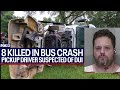 8 farmworkers killed in bus crash caused by suspected impaired driver