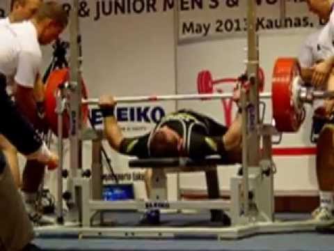Denis Kozlov (KAZ) 2.attempt 237,5 kg World Benchpress Championships 2013 juniors m -83 kg