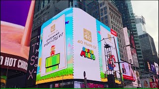 Super Mario Bros. 40th Anniversary Billboard Ad in Times Square, New York City