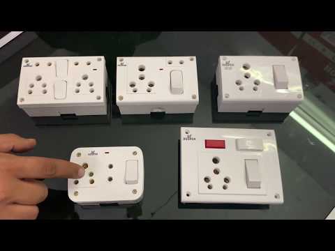 6 amp to 16 amp combined switches and sockets