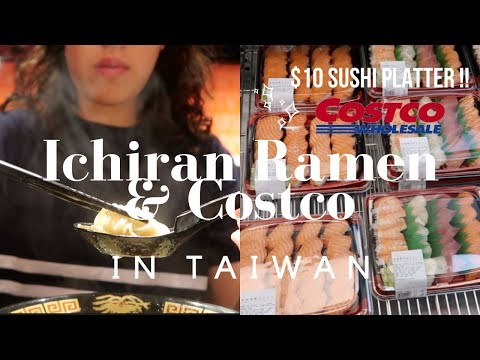 TAIWAN'S COSTCO HAS $10 SUSHI PLATTER?! ICHIRAN RAMEN