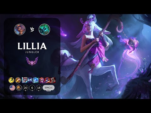 Lillia Jungle vs Hecarim - NA Master Patch 13.5