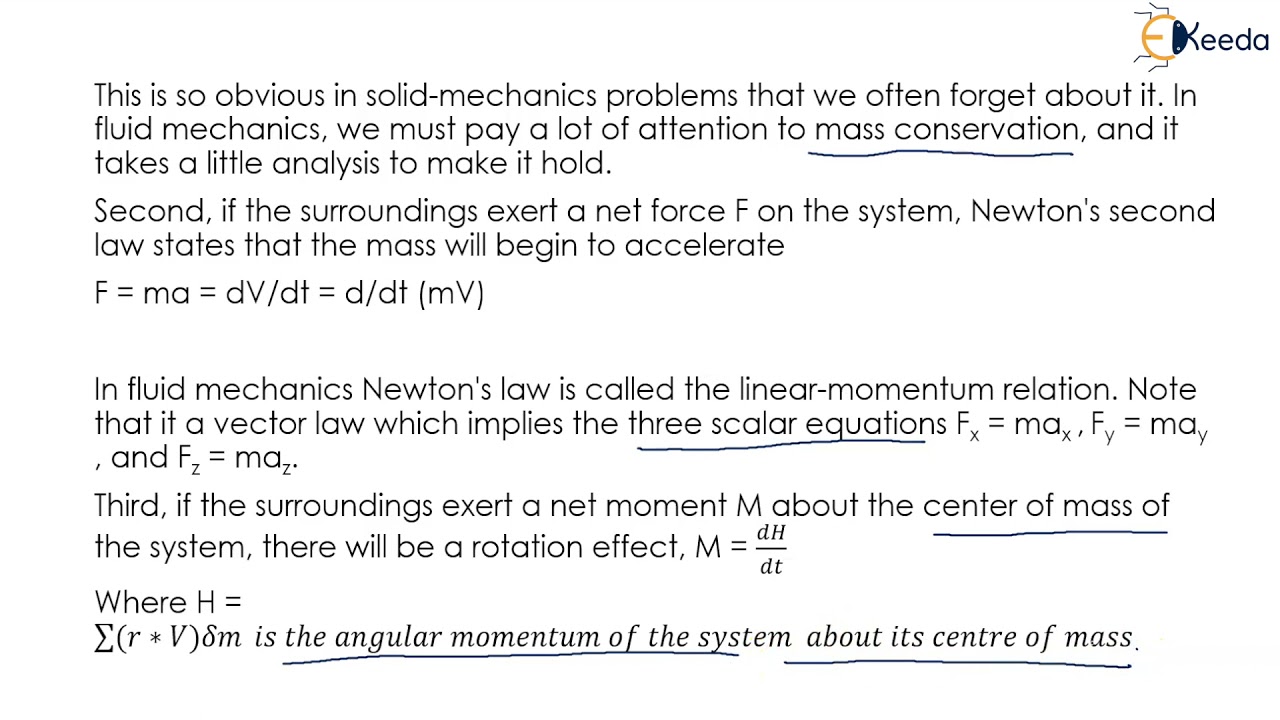 Integral Equation For the Control Volume - Fluid Dynamics - Fluid Mechanics 1