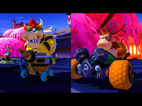 Mario Kart 8 Deluxe NEW DLC Tracks! (Golden Dash Cup & Lucky Cat Cup) Wave 1 (2 Players)