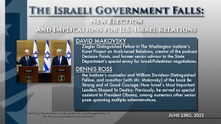 The Israeli Government Falls: New Election and Implications for U.S.-Israel Relations