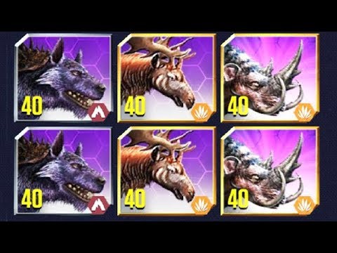ALL LEVEL 40 CENOZOIC HYBRIDS (JURASSIC WORLD)