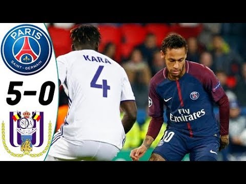 PSG VS Anderlecht 5 0 All goals Highlights 31 10 2017 HD